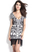 The Empire Fringe Monochrome Bodycon Dress